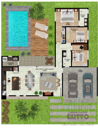 CASA PLANA 3 DORMITÓRIOS